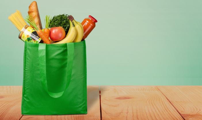 RediBag USA Medium Green Non-Woven Reusable Shopping Bag I05994 - 100/Case