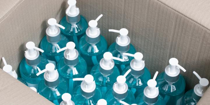 sanitizer bottles